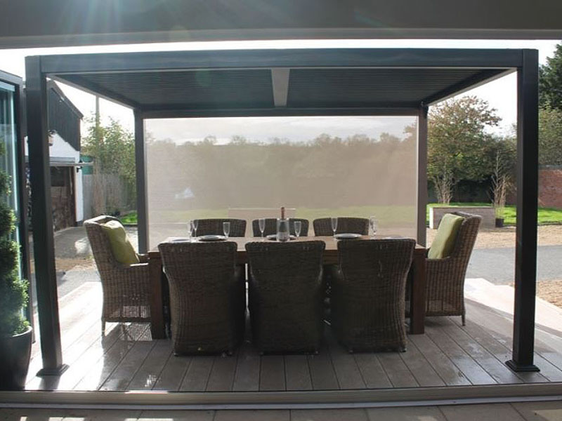 Bioklimatska pergola gazebo za SPA masažni bazen 3 x 4 m - Slika 36