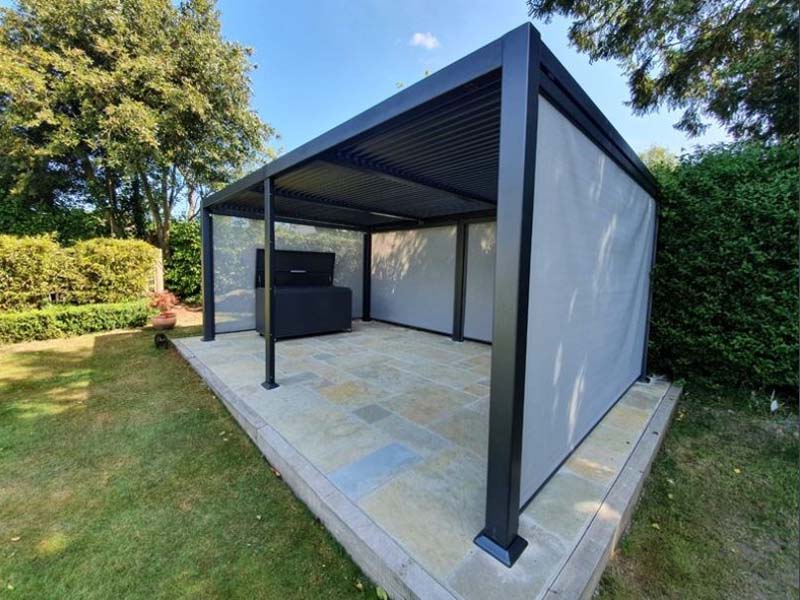 Bioklimatska pergola gazebo za SPA masažni bazen 3 x 4 m - Slika 8