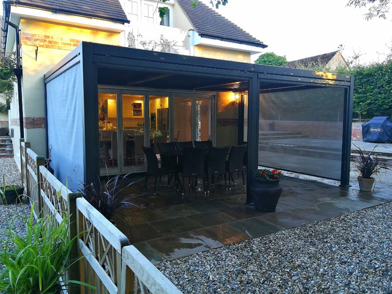 Bioklimatska pergola gazebo za SPA masažni bazen 3 x 4 m - Slika 33