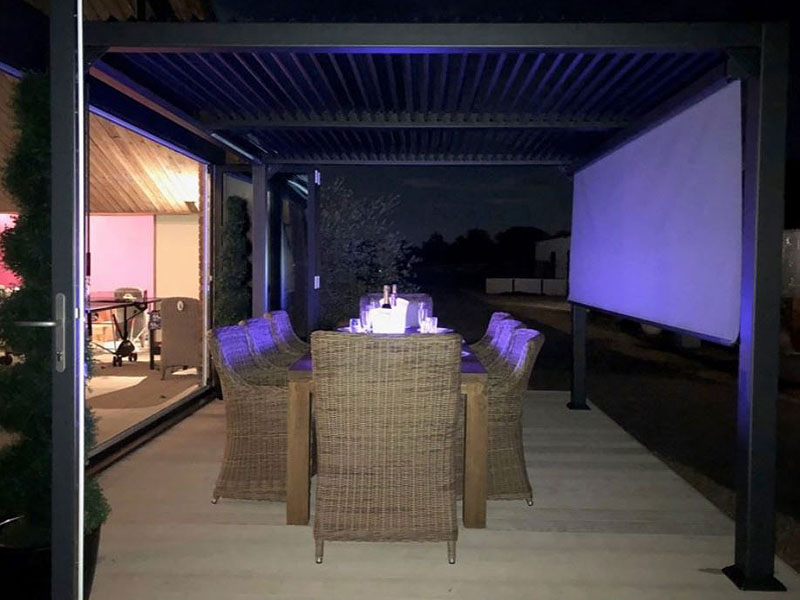 Bioklimatska pergola gazebo za SPA masažni bazen 3 x 4 m - Slika 5