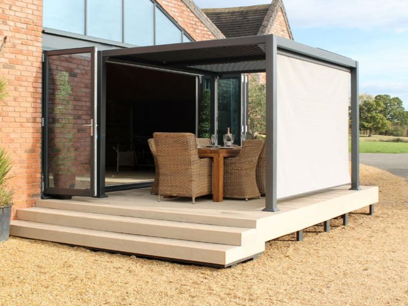 Bioklimatska pergola gazebo za SPA masažni bazen 3 x 4 m - Slika 6